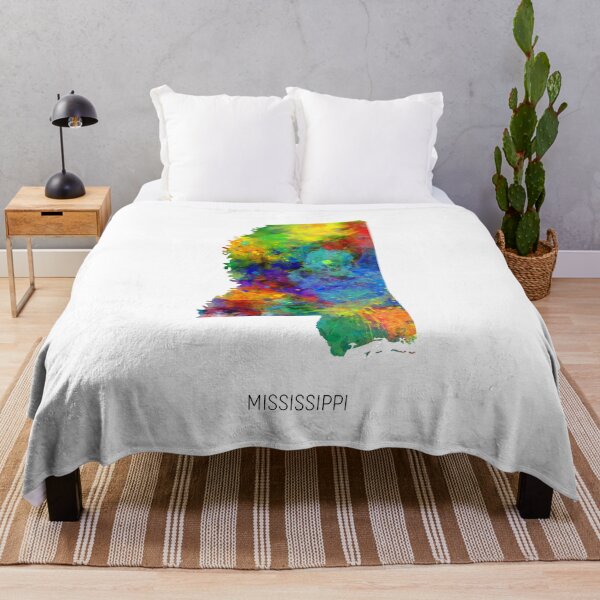 Item preview, Mississippi Watercolor Map designed and sold by ArtPrints.