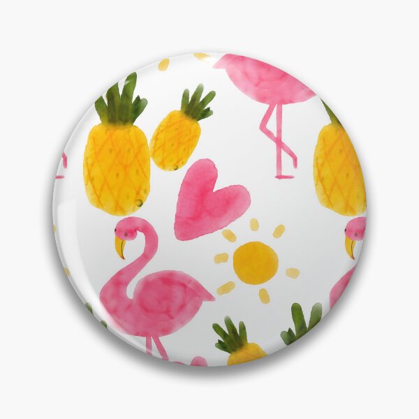 Artikelvorschau, Sommermuster mit Flamingos und Ananas entworfen und verkauft von Thepsonthi.