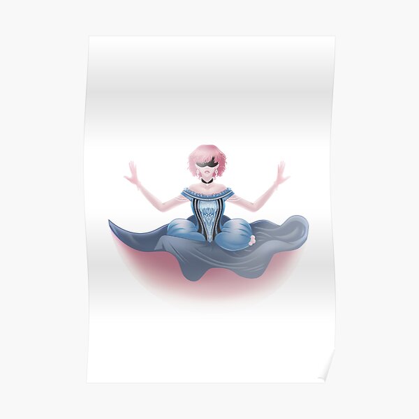 Princess in a bubble OFF WHITE Poster