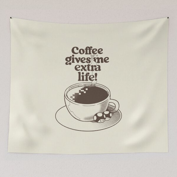 Item preview, Extra Life Coffee by Tobe Fonseca designed and sold by Tobe Fonseca®.