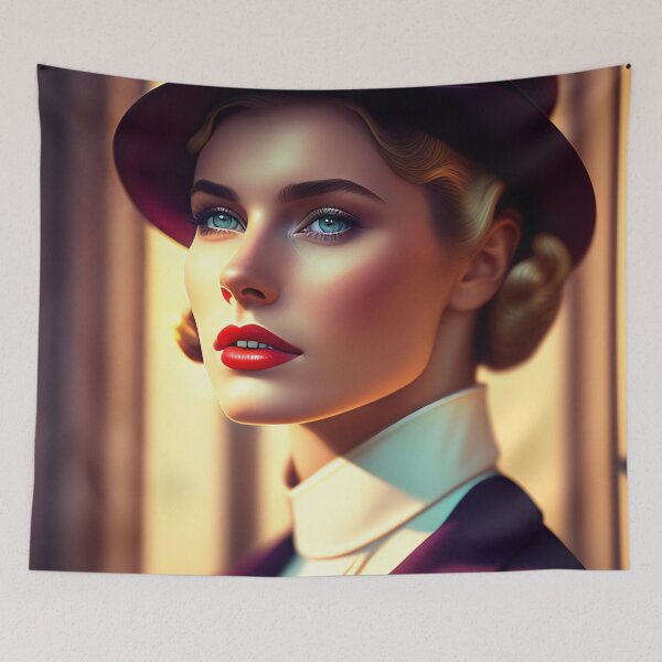 Item preview, woman wearing red hat designed and sold by TheMillusion.