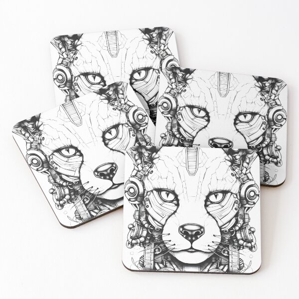 Item preview, Cybernetic Feline Cat Head designed and sold by Peno Saur.