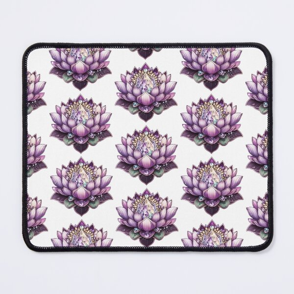 Item preview, Violet lotus with crystals designed and sold by kosmicwoman.
