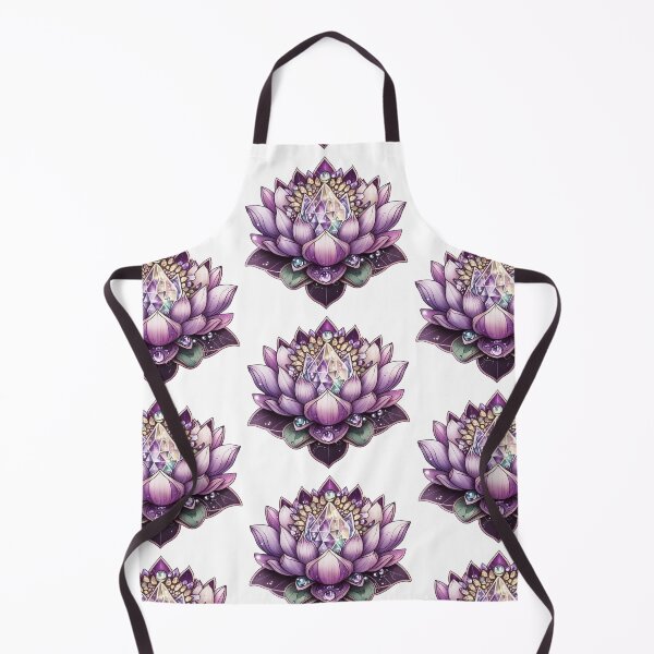 Item preview, Violet lotus with crystals designed and sold by kosmicwoman.