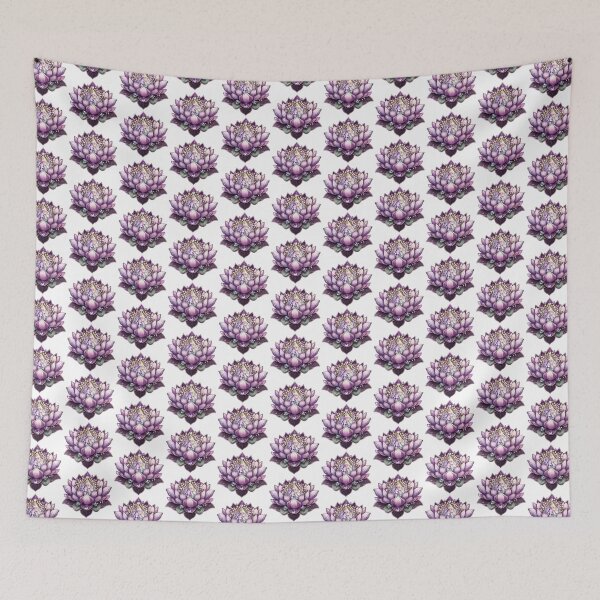 Item preview, Violet lotus with crystals designed and sold by kosmicwoman.