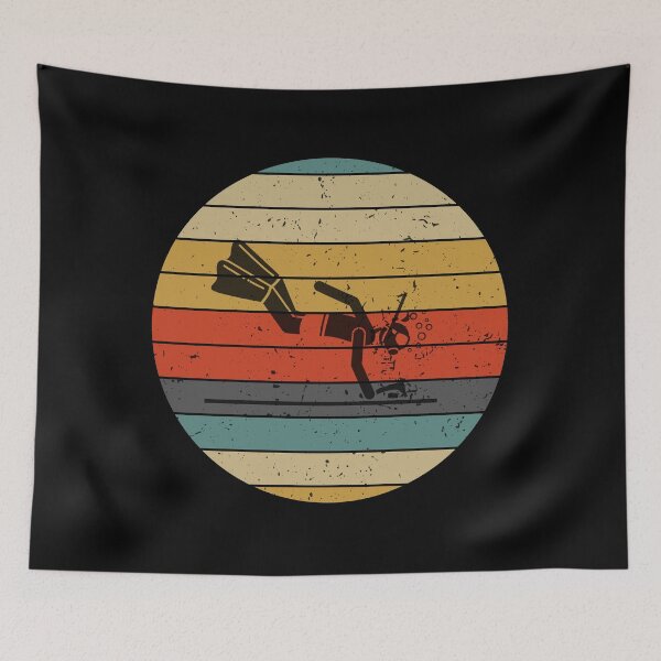 Item preview, Underwater Hockey with retro sunset designed and sold by aliveinmiddle.