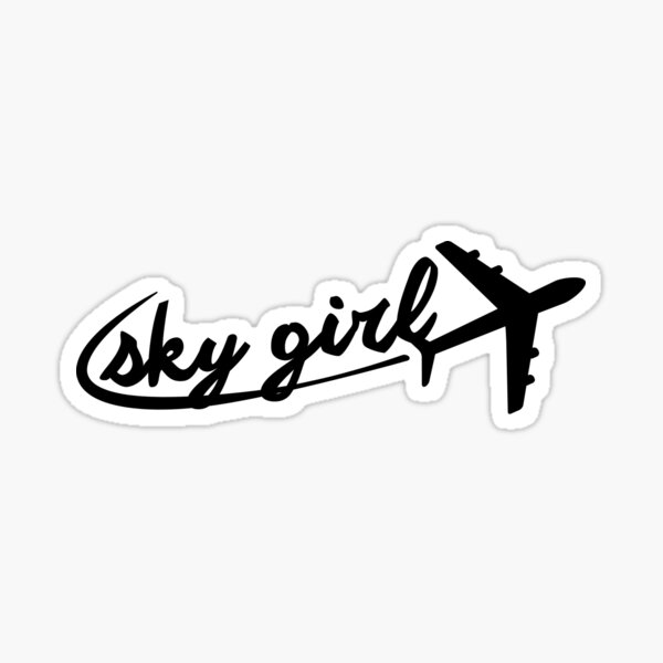 Item preview, sky girl female pilot flight attendant women in aviation cabin crew flight crew skygirl designed and sold by AviationArtists.