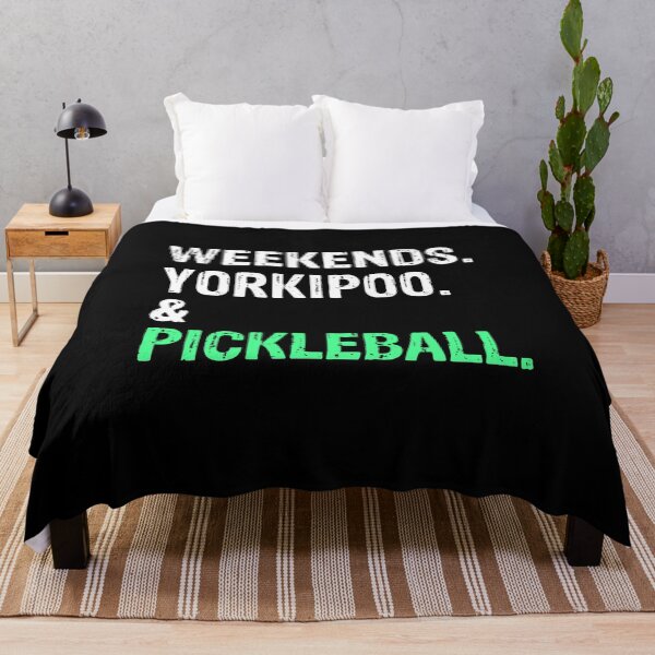 Item preview, Weekends Yorkipoo and Pickleball Funny Dog Gift designed and sold by Guarddogdrive.