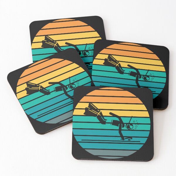 Item preview, Underwater Hockey with retro sunset designed and sold by aliveinmiddle.