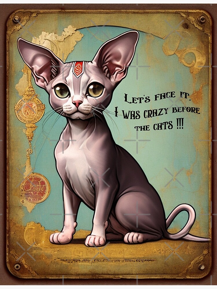 ARTCANVAS offers Sphynx Cat Breed White Canvas Art Print