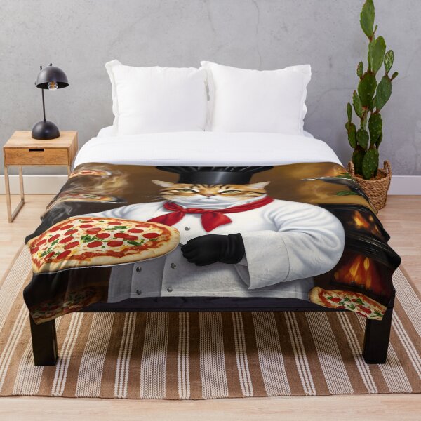 Item preview, Chonky Cat como chef horneando pizzas - Pintura designed and sold by Aaron2610.