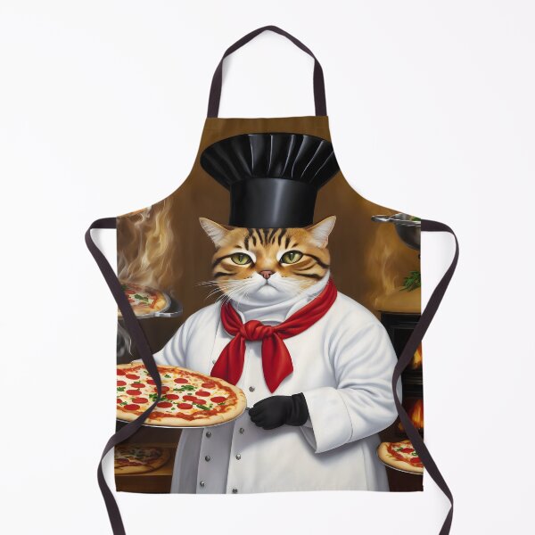 Item preview, Chonky Cat as a Chef Baking Pizzas - Painting designed and sold by Aaron2610.