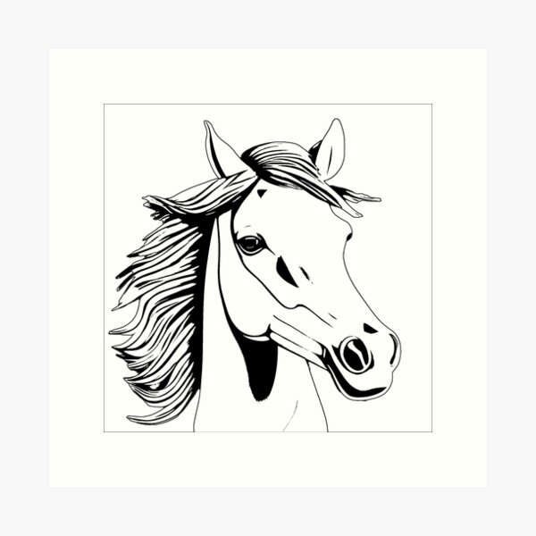 Item preview, horse head clip art designed and sold by Rostislav Bouda.