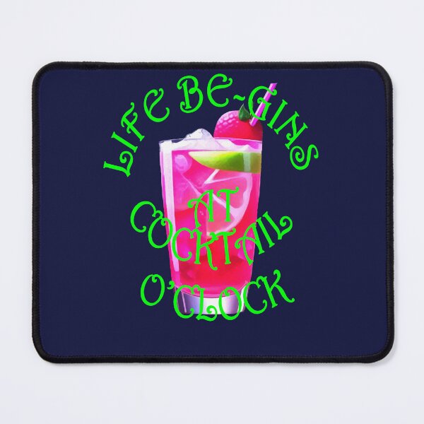 Item preview, Life Be Gins At Cocktail OClock Gin Pun Fun designed and sold by taiche.
