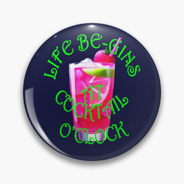 Item preview, Life Be Gins At Cocktail OClock Gin Pun Fun designed and sold by taiche.