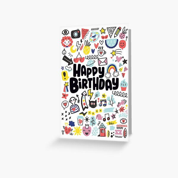 Set Of Birthday Greeting Cards Design Stock Illustration - Download Image  Now - Cake, Drawing - Art Product, Anniversary - iStock