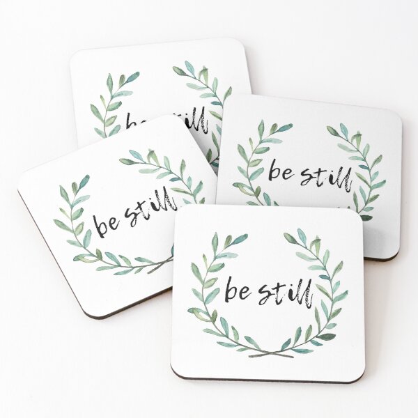 Item preview, Be Still watercolored wreath designed and sold by move-mtns.
