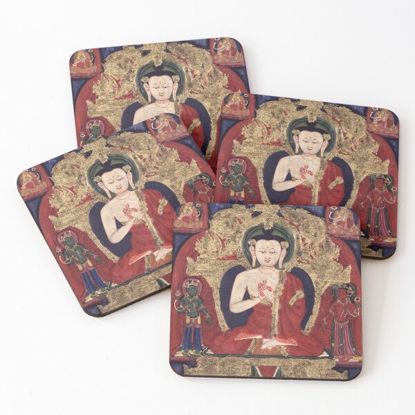 Item preview, Mandala 175 Vairocana Buddha Gold Thangka designed and sold by GuyBlank.