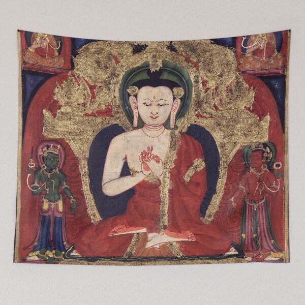 Item preview, Mandala 175 Vairocana Buddha Gold Thangka designed and sold by GuyBlank.