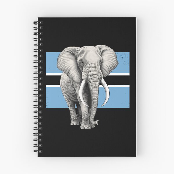 Item preview, Elephant Flag of Botswana designed and sold by NicGrayGraphic.