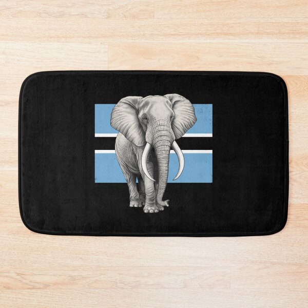 Item preview, Elephant Flag of Botswana designed and sold by NicGrayGraphic.