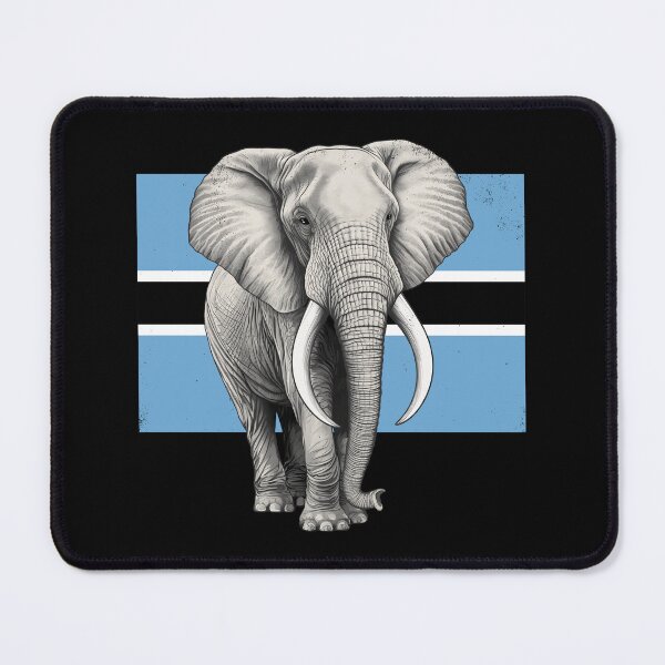 Item preview, Elephant Flag of Botswana designed and sold by NicGrayGraphic.