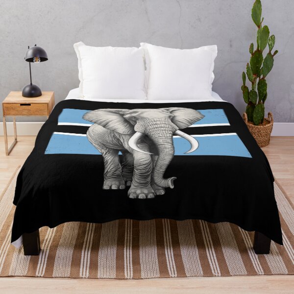 Item preview, Elephant Flag of Botswana designed and sold by NicGrayGraphic.