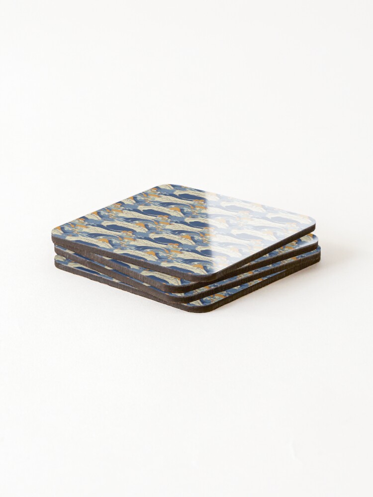 Thumbnail 4 of 5, Coasters (Set of 4), Garonne Ripples designed and sold by PixelPatchwork.