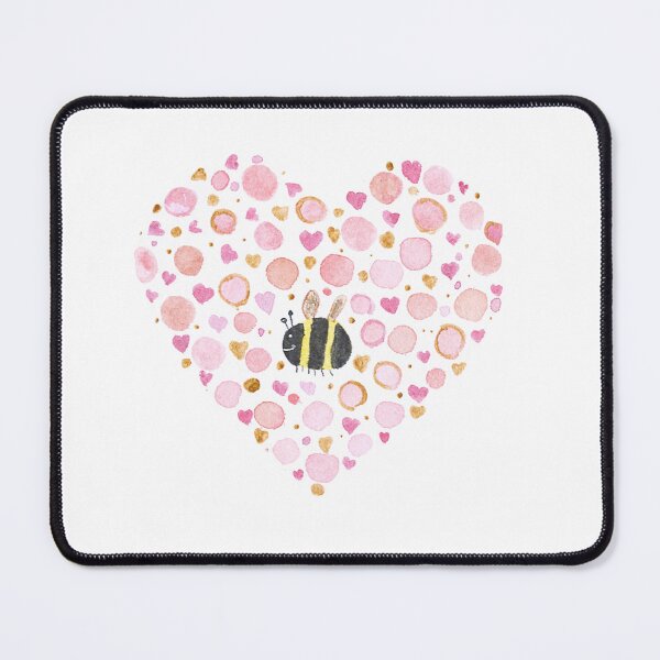 Item preview, Heart shape painting with a cute bee in the middle. designed and sold by FlowerGirlinHat.