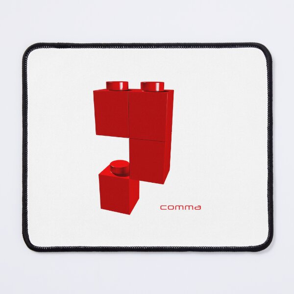 Item preview, Bricks puzzle comma | punctuation mark designed and sold by trepiu.
