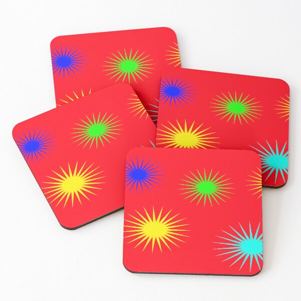 Item preview, Wide Fireworks on Red designed and sold by GEOMETRIC ART .