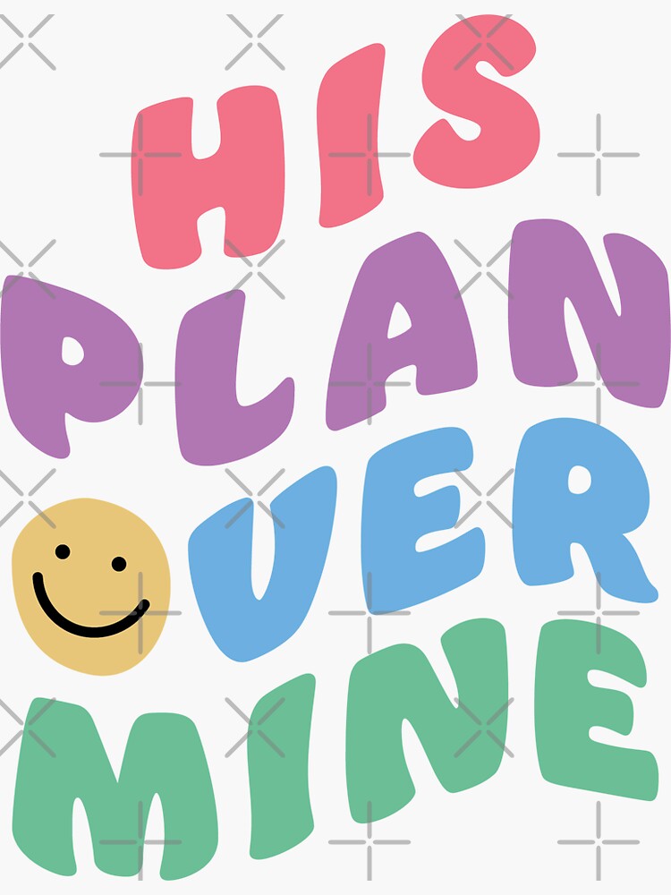 Gods Plan Over Mine Sticker, Christian Laptop Stickers, Christian