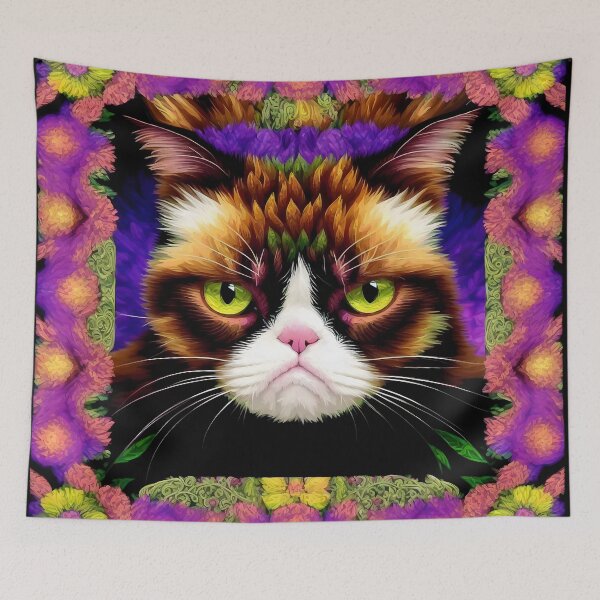Item preview, Trippy DMT Grumpy Cat- Colorful designed and sold by Aaron2610.