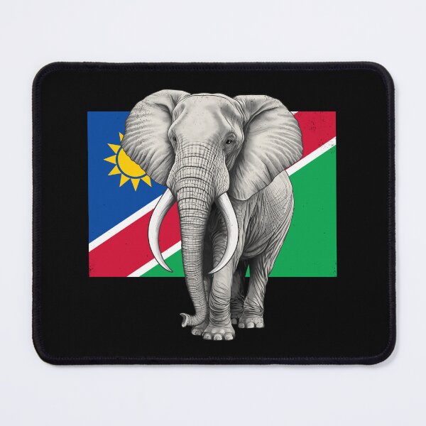 Item preview, Elephant Flag of Namibia designed and sold by NicGrayGraphic.