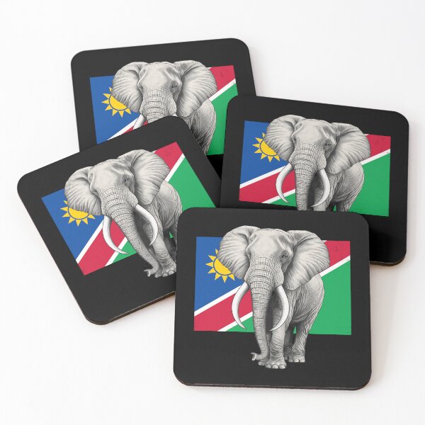 Item preview, Elephant Flag of Namibia designed and sold by NicGrayGraphic.