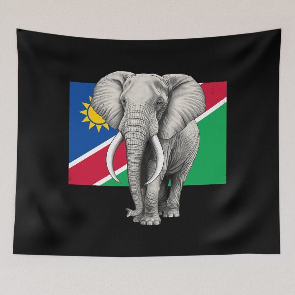 Item preview, Elephant Flag of Namibia designed and sold by NicGrayGraphic.