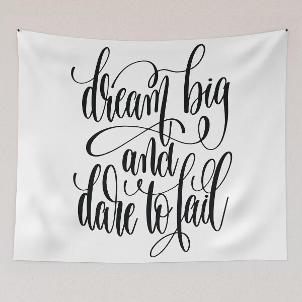 Item preview, Dream Big and Dare to Fail Startup Inspirational Quote designed and sold by ProjectX23.