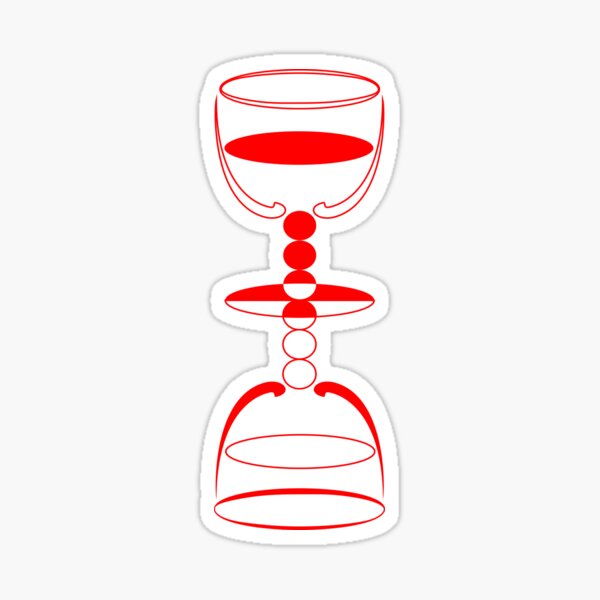 Half Full Half Empty Art Deco Cups Sticker