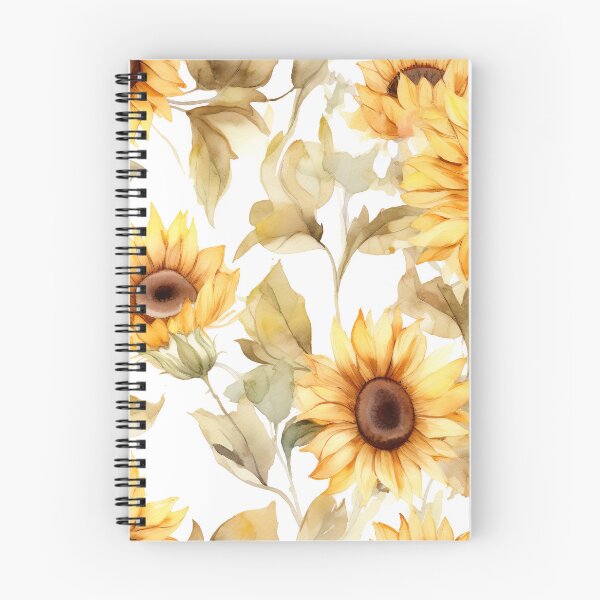 Item preview, Watercolor sunflowers - floral pattern designed and sold by ZolwPodroznik.