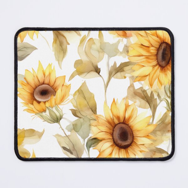Item preview, Watercolor sunflowers - floral pattern designed and sold by ZolwPodroznik.