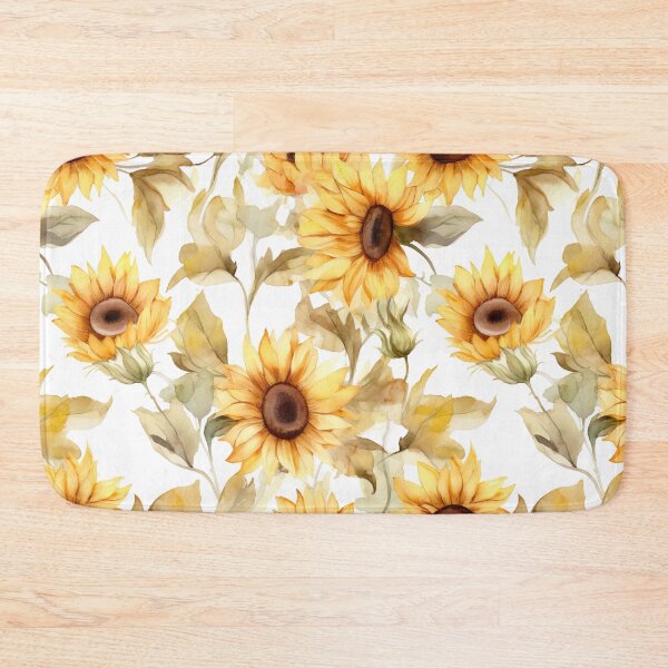 Item preview, Watercolor sunflowers - floral pattern designed and sold by ZolwPodroznik.