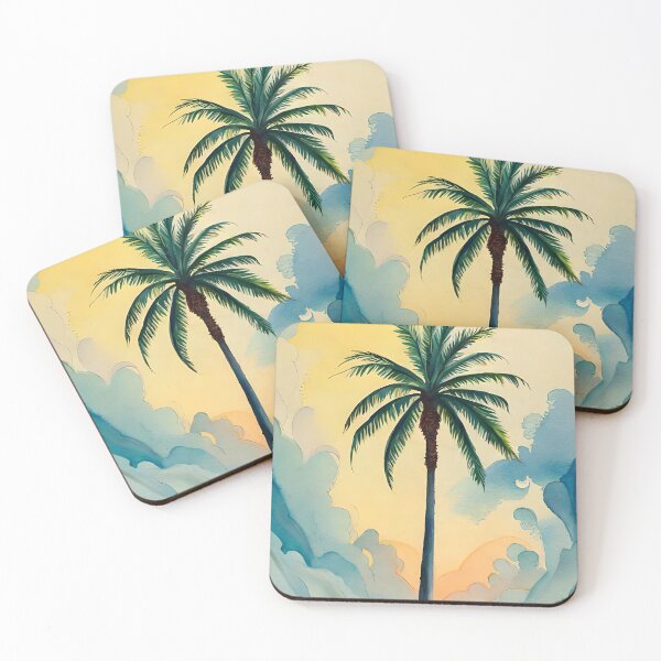 Item preview, Palm Tree on the Beach - Tropical Summer Paradise Illustration designed and sold by Arteola Studio.