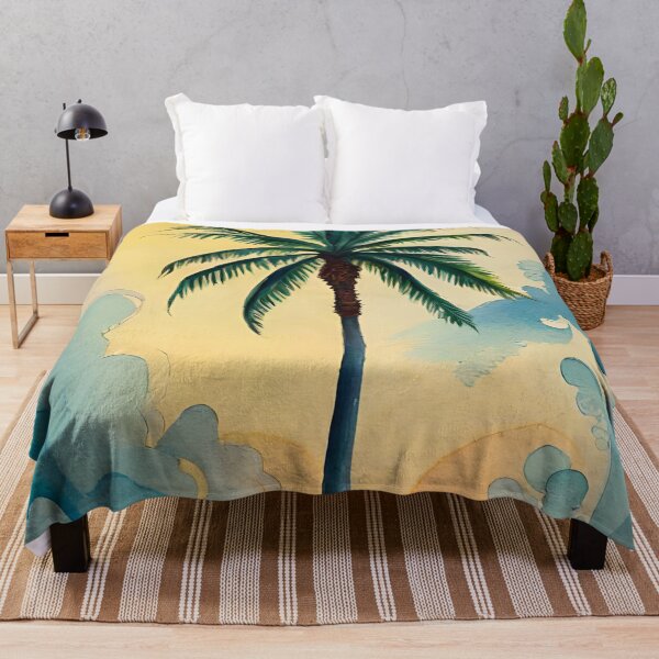 Item preview, Palm Tree on the Beach - Tropical Summer Paradise Illustration designed and sold by Arteola Studio.