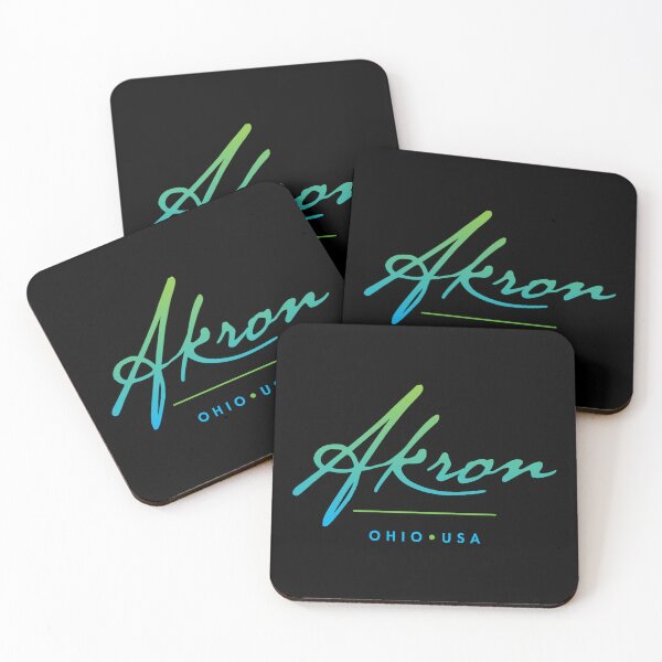 Item preview, Akron Ohio Typographic Design designed and sold by Futurebeachbum.
