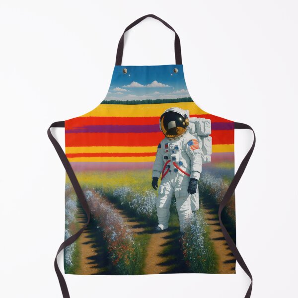 Item preview, Surreal Painting of an Astronaut in a Vibrant Wildflower Field - Painting designed and sold by Aaron2610.