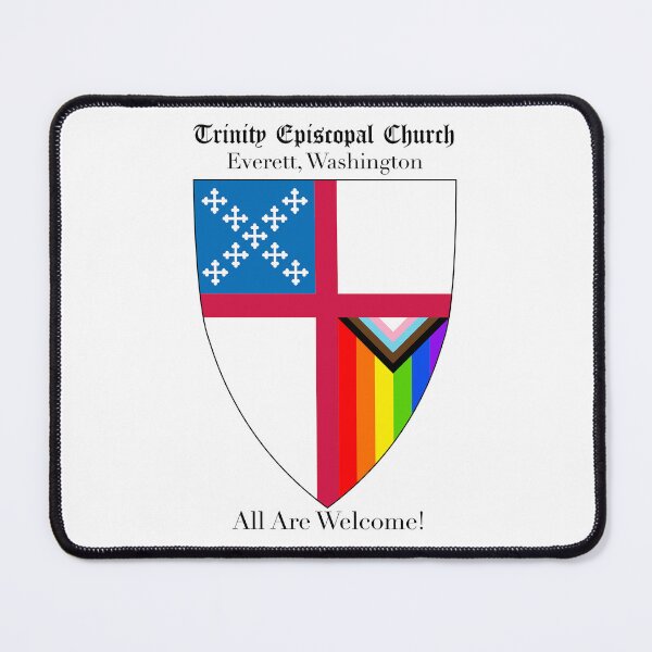 Item preview, Trinity Episcopal Church + Everett, Washington + All Are Welcome! - Progressive Flag Shield Translucent #2a designed and sold by litmusician.