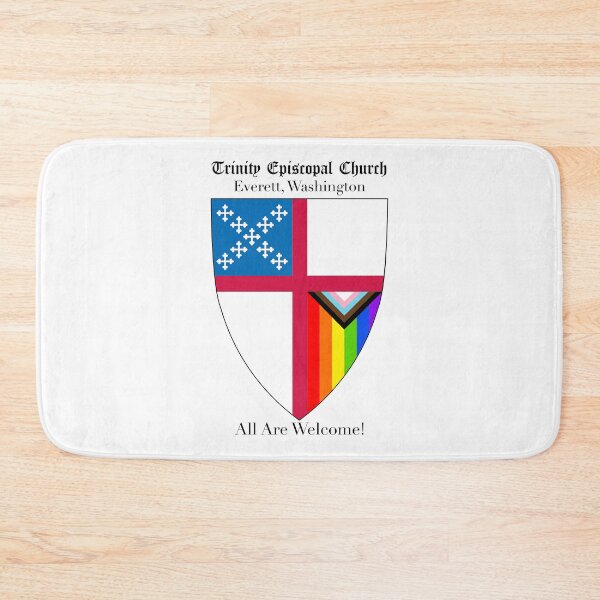Item preview, Trinity Episcopal Church + Everett, Washington + All Are Welcome! - Progressive Flag Shield Translucent #2a designed and sold by litmusician.
