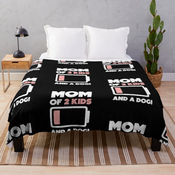 Item preview, MOM OF TWO KIDS AND A DOG low battery mothers day girls boys designed and sold by w1ckerman.