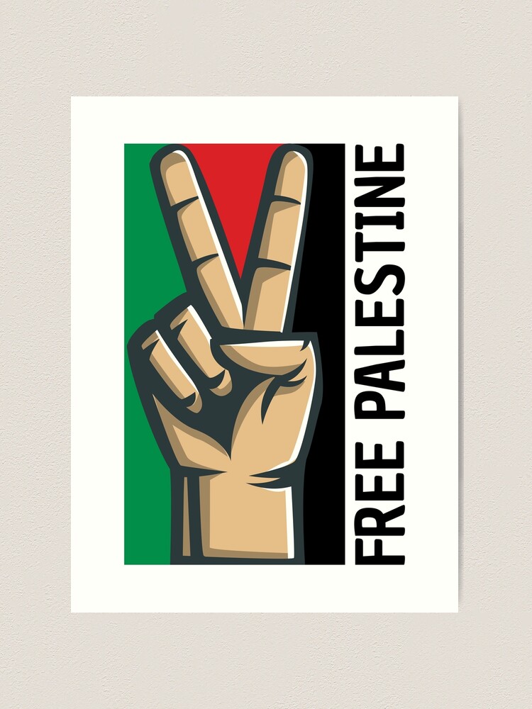 Lámina artística for Sale con la obra «Bandera Palestina Libre Amo Palestina  Bandera Palestina Gaza» de Chanielshian