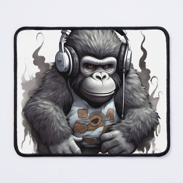 Artikelvorschau, Audio Ape: Mini-Gorilla mit Headset entworfen und verkauft von Blackstylez.